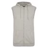 Bigdude Loop Back Sleeveless Hoody Grey Marl