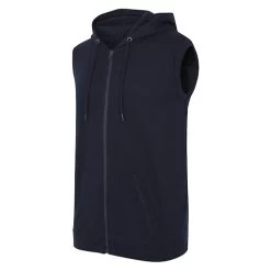Bigdude Loop Back Sleeveless Hoody Navy -Urban Fit Shop summer gilet navy 2