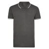 Bigdude Tipped Polo Shirt Charcoal Tall -Urban Fit Shop tipped pique polo charcoal 1 1