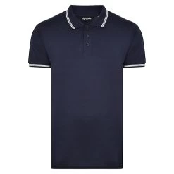 Bigdude Tipped Polo Shirt Navy