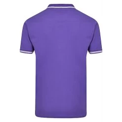 Bigdude Tipped Polo Shirt Purple Tall -Urban Fit Shop tipped pique polo purple 3 1