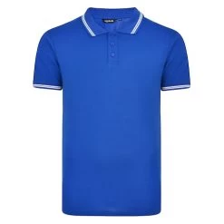 Bigdude Tipped Polo Shirt Royal Blue